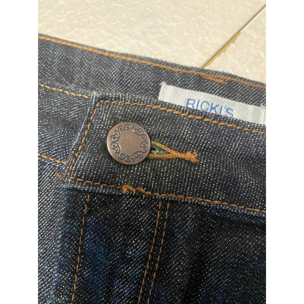 Ricki's Denim Pleated Skirt Size 8 Dark Blue - Picture 5 of 6